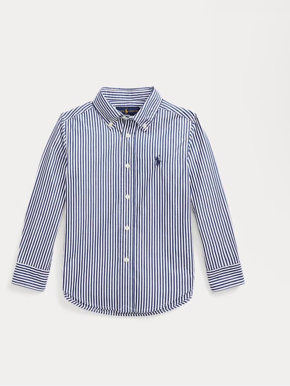 Ralph Lauren Striped Cotton Poplin Shirt (new/boys/12M/blue&white)